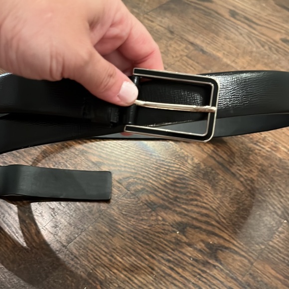 Prada Other - ⭐️Prada leather belt with silver and black buckle